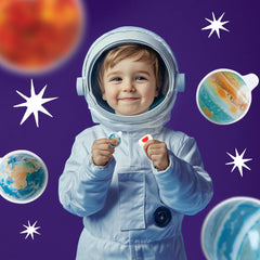 FUNTASTY gummy planets with strawberry jam center, a bold treat