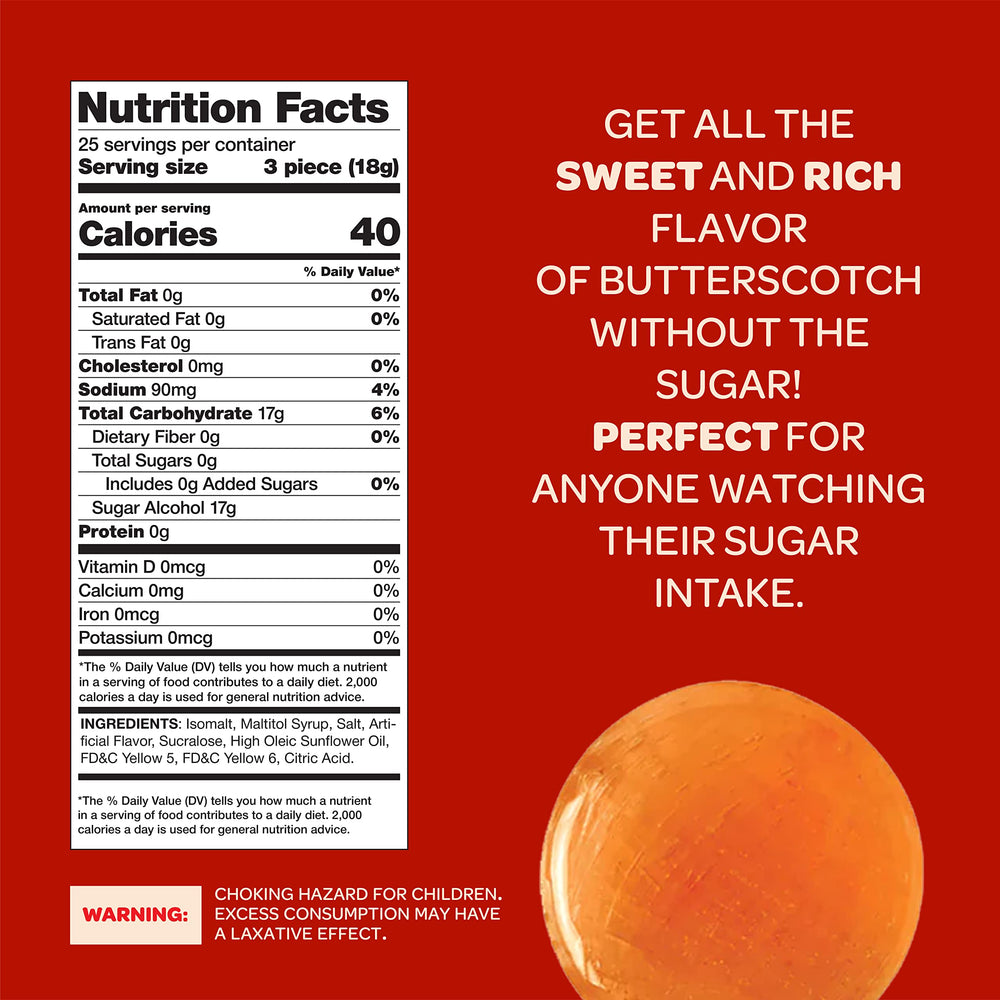 FUNTASTY individually wrapped butterscotch candies for on-the-go snacking.