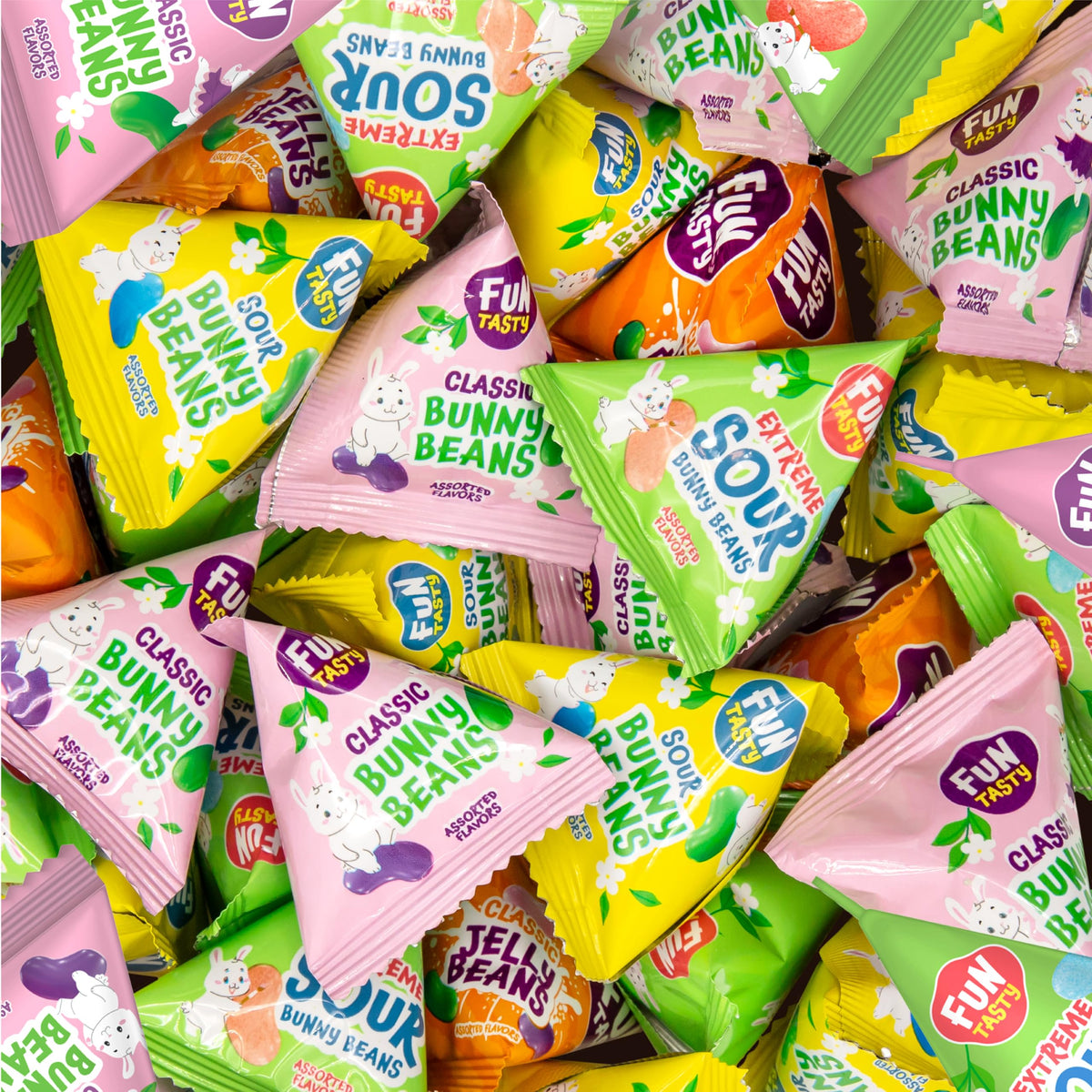 FUNTASTY Jelly Beans 36-count pastel packs for Easter sharing and gifting.