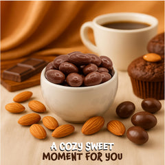 FUNTASTY milk chocolate almonds folded into brownies for glossy texture.