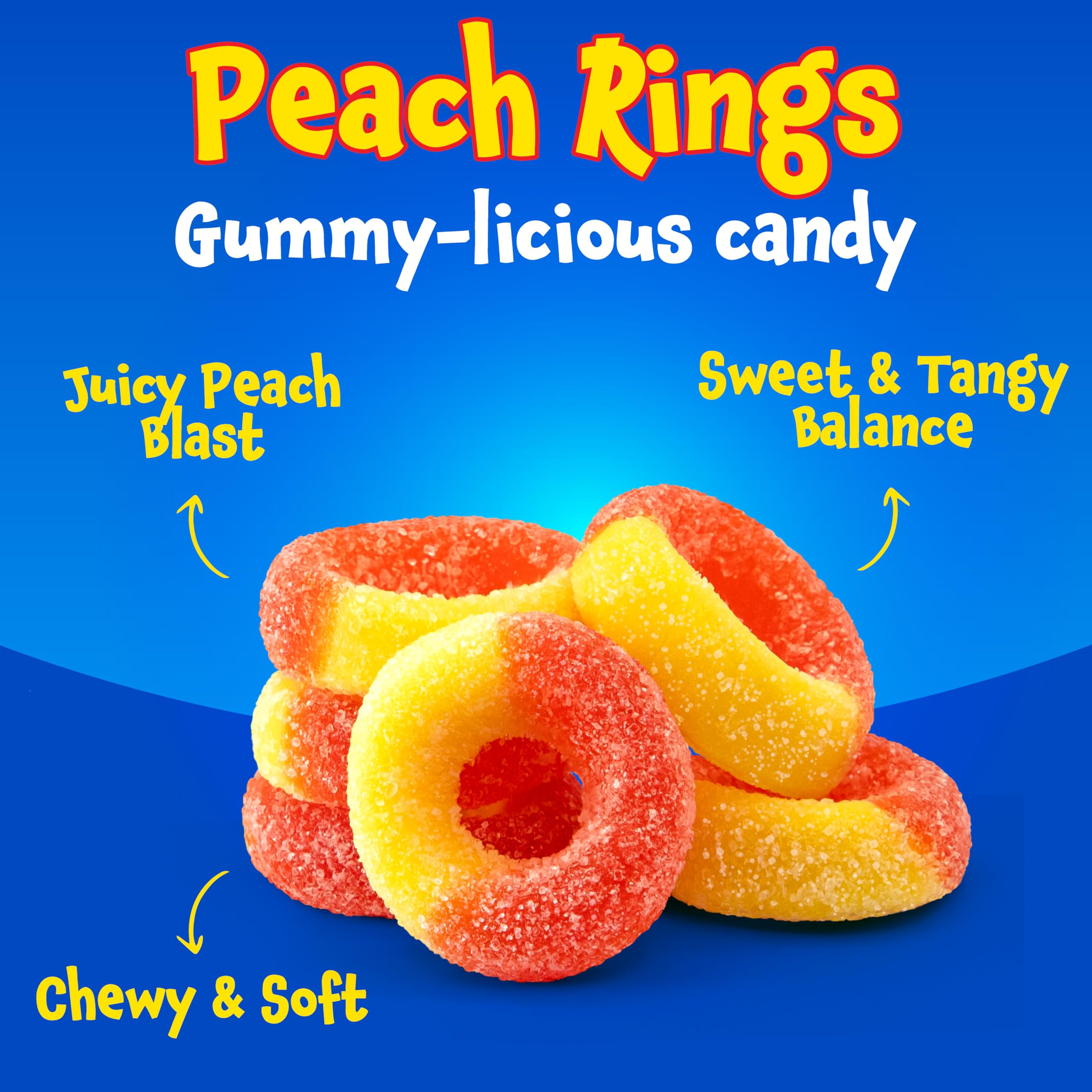 FUNTASTY Peach Rings ring shape adds playful display for parties.