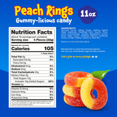 FUNTASTY Peach Rings sugar-dusted close-up highlights tangy-sweet notes.