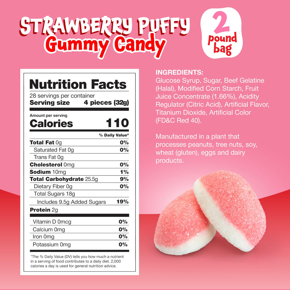 FUNTASTY pink cloud candy sugar-dusted gummies ideal for baby showers.