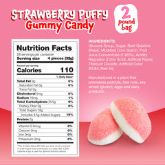 FUNTASTY pink cloud candy sugar-dusted gummies ideal for baby showers.
