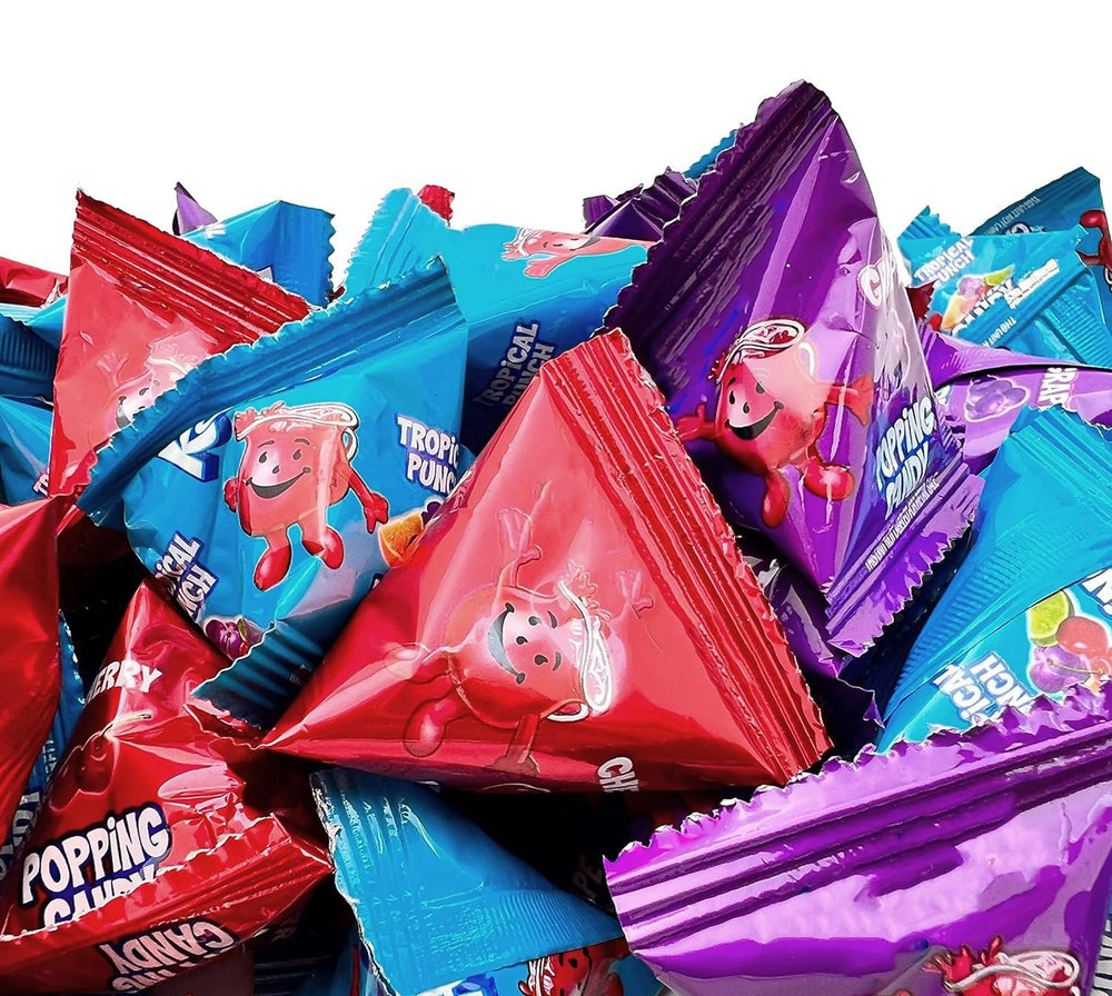 FUNTASTY Popping Rocks 40-count bag with assorted fruit flavors for Easter snacking.