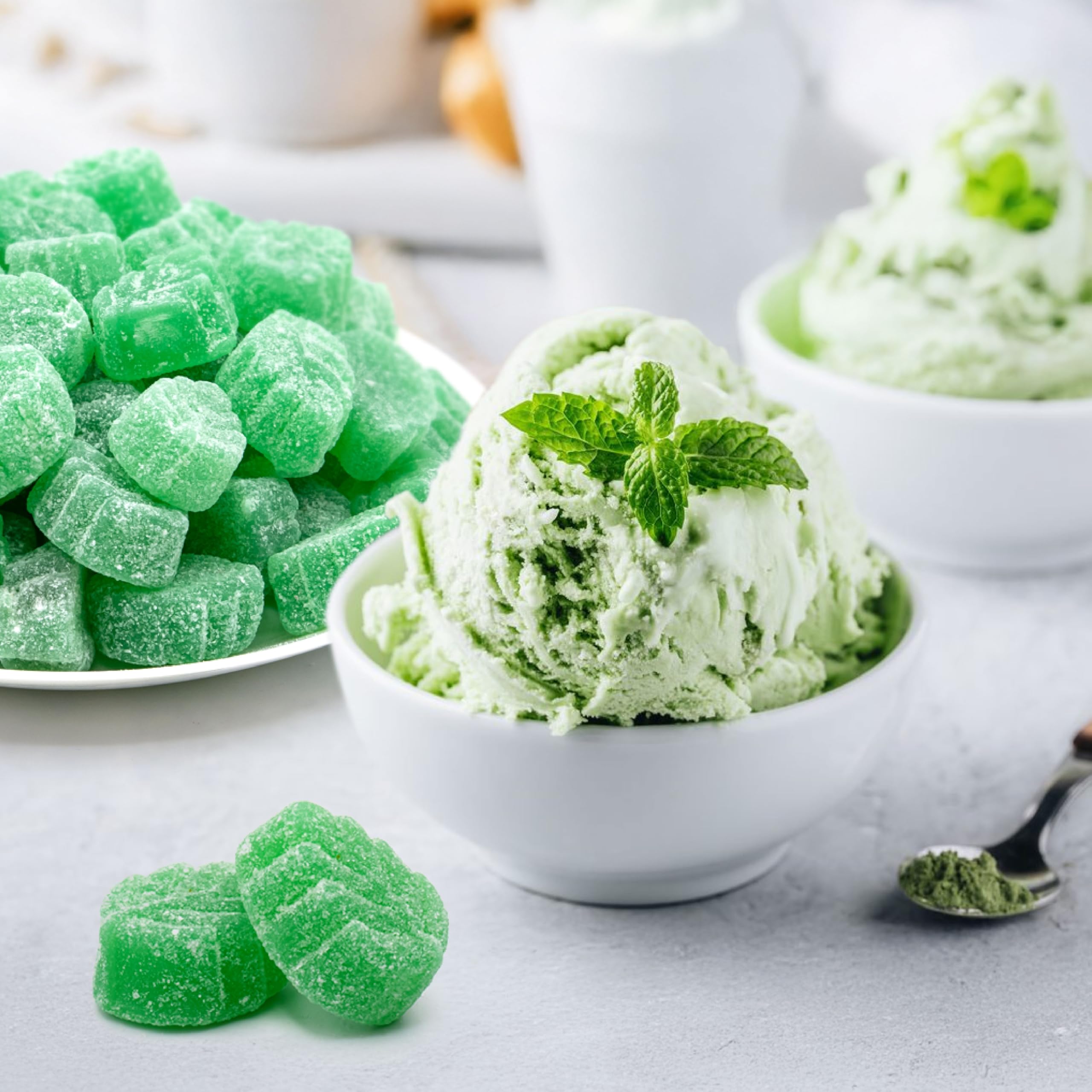 FUNTASTY Spearmint Leaves Candy enjoyed by guests at a party.