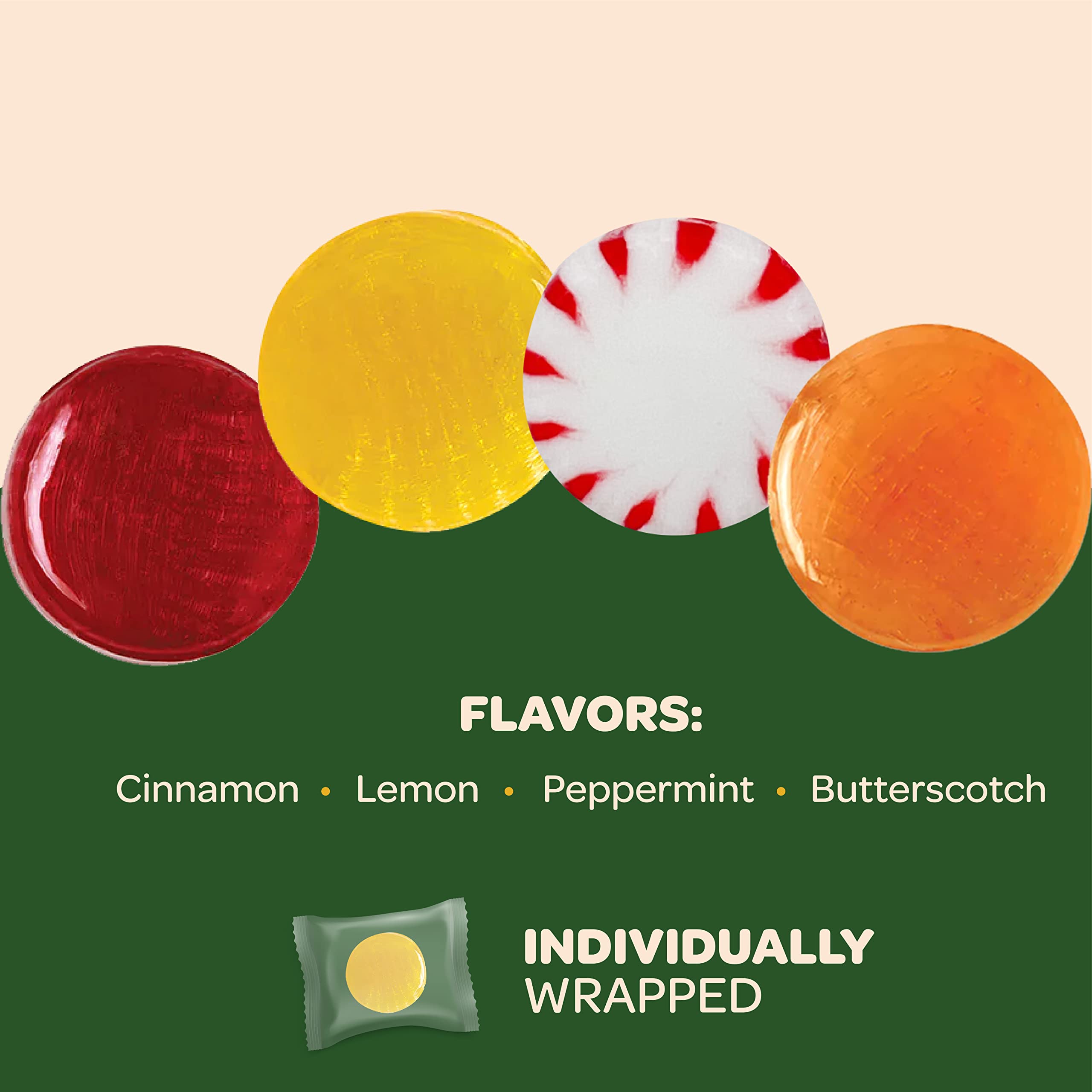 FUNTASTY sugar-free butterscotch hard candy close-up with glossy wrap