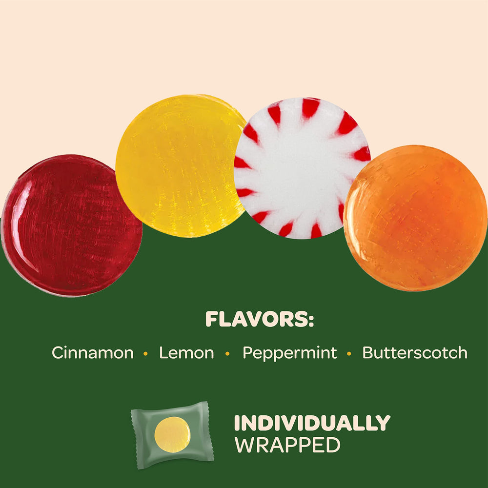 FUNTASTY sugar-free butterscotch hard candy close-up with glossy wrap
