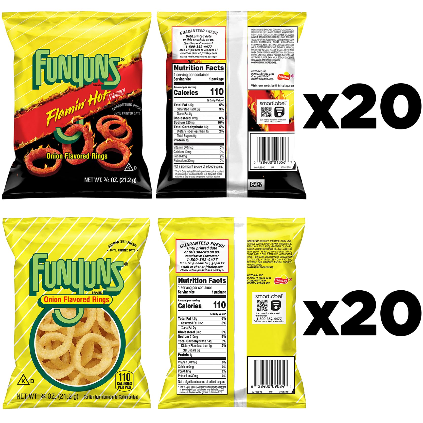 Funyuns Original Onion Flavored Rings bag close-up highlighting crisp texture