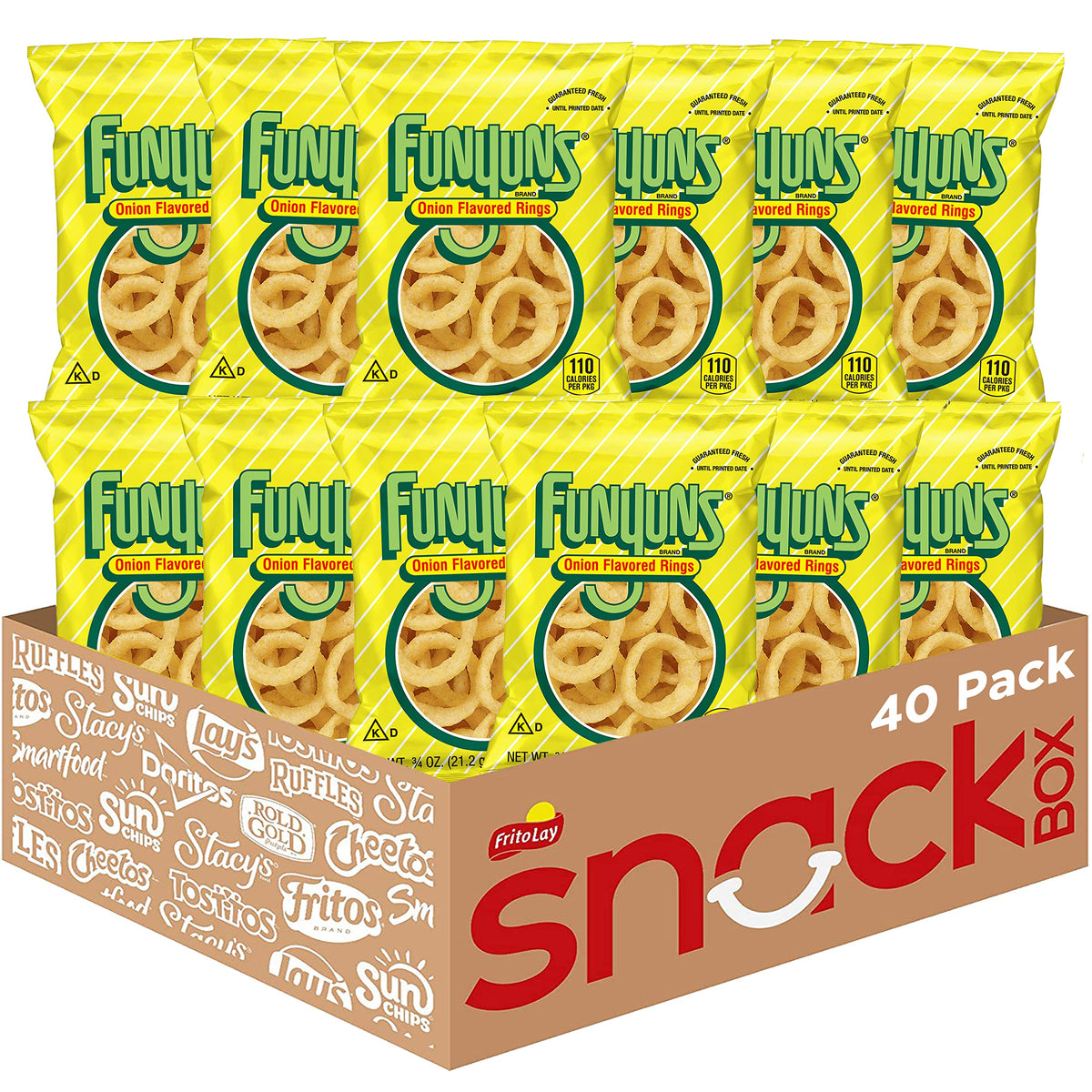 Funyuns onion rings pack40 front view, convenient for on-the-go snacking