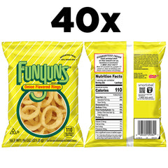 Funyuns snack bags open close-up, ideal for parties and shareable bites