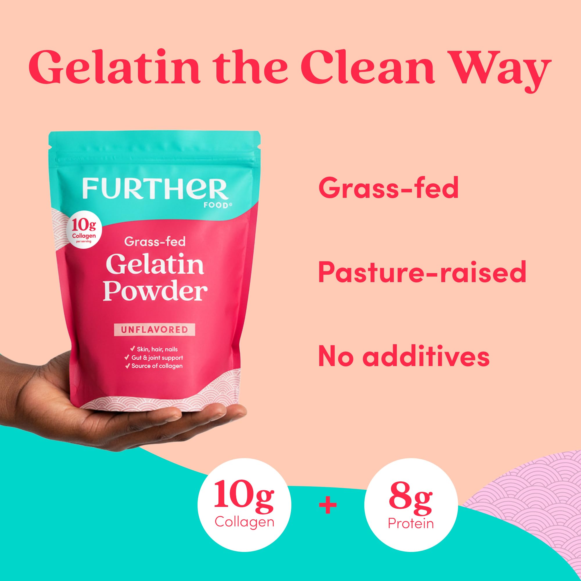 Further Food Gelatin Powder mixing in liquid; dissolves smoothly in water.