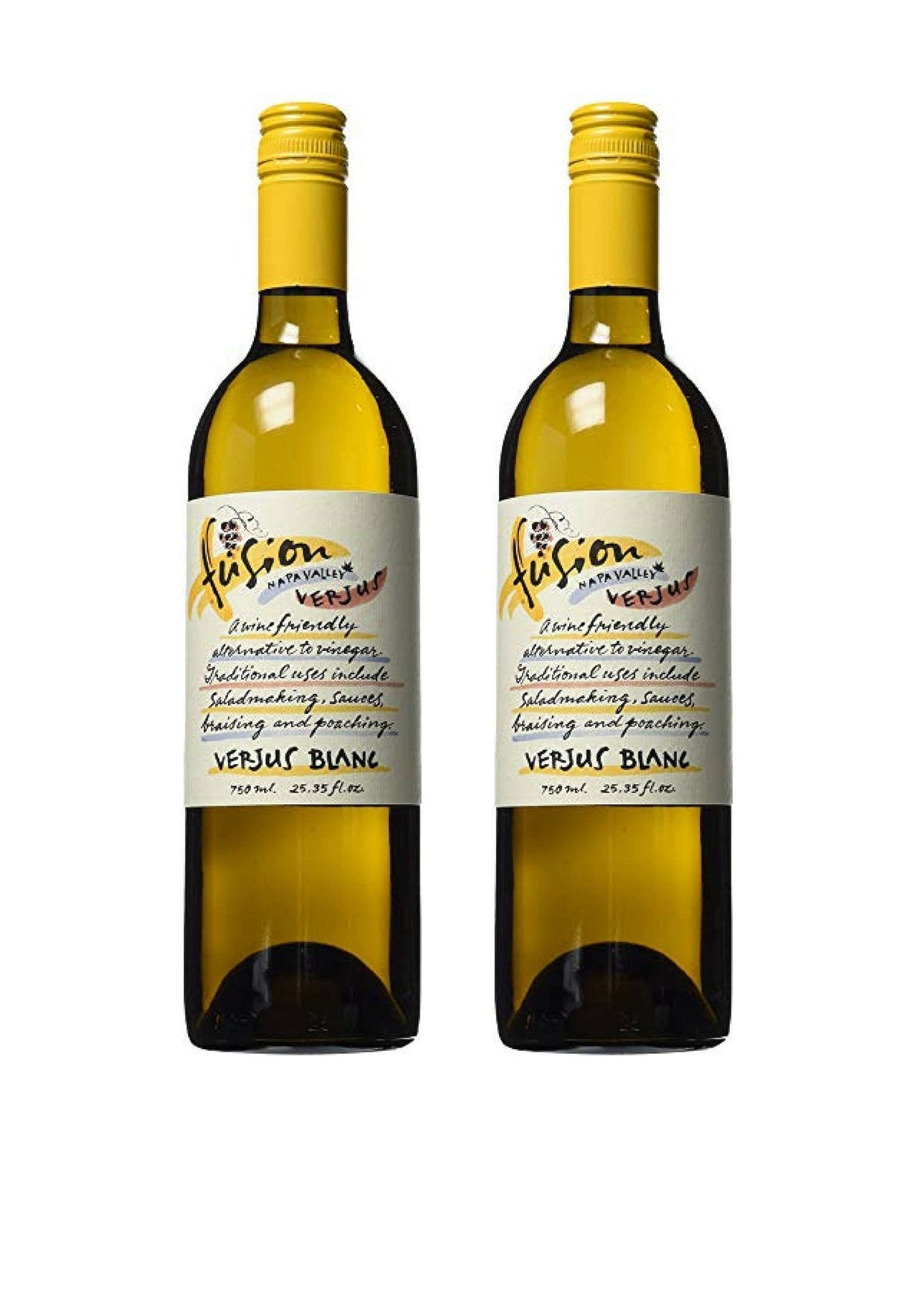 Fusion Napa Valley Verjus Blanc bottle, bright acidity ideal for dressings and sauces.