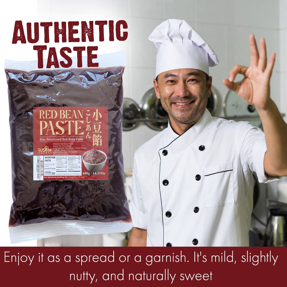 Fusion Select adzuki paste mochi filling close-up demonstrates smooth, even distribution.
