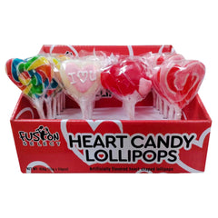 Fusion Select 24 heart lollipops pack shown for party favors and gifts