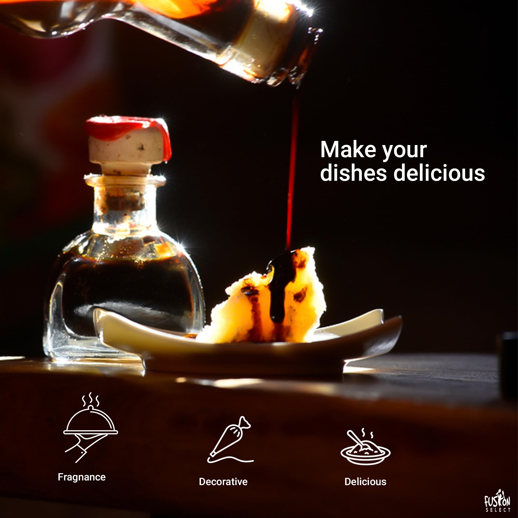 Fusion Select Chinese Black Vinegar dressing bowl ready for salads and finishing touches