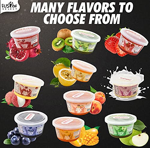 Fusion Select dessert fruity pearls perfect for yogurt and ice cream toppings.