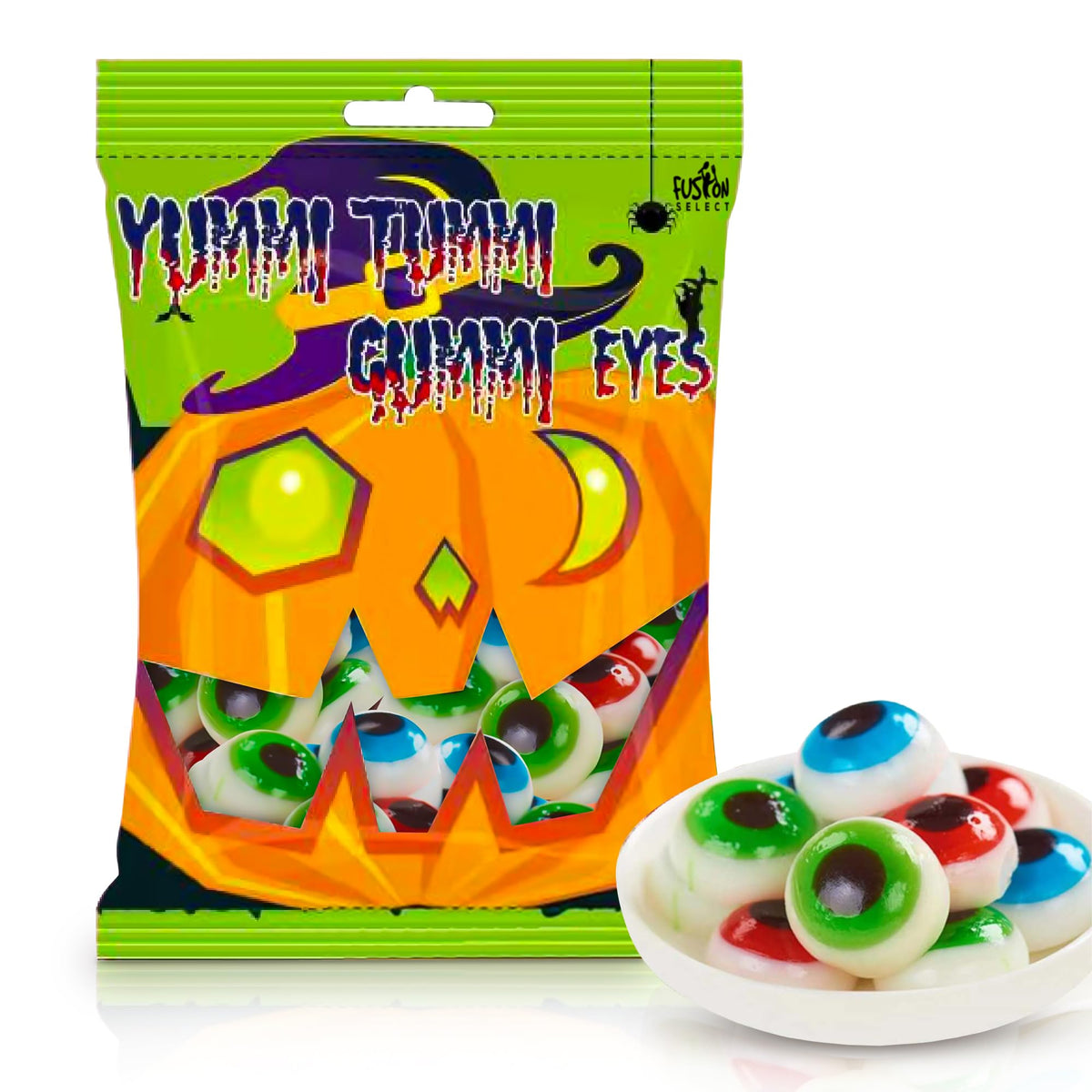 Fusion Select eyeball gummy candies add creepy fun to Halloween party favors.