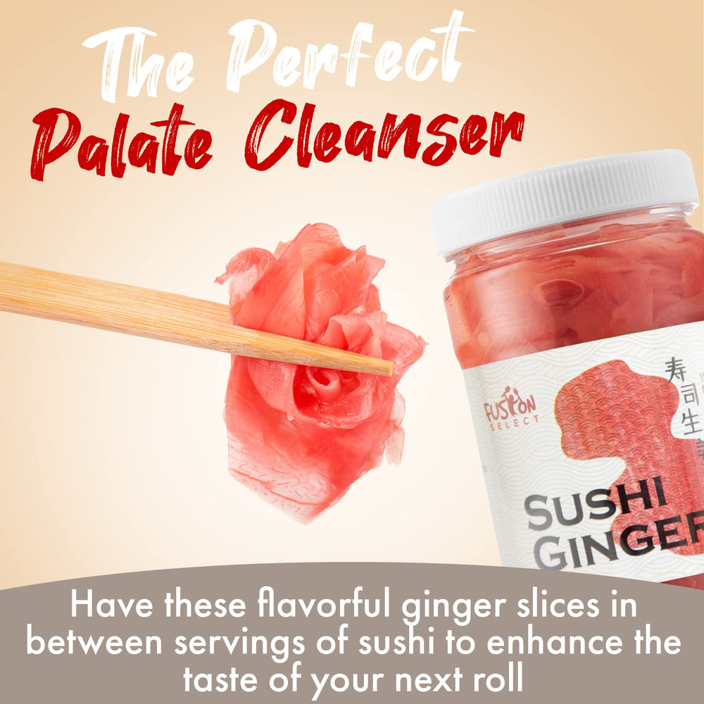 Fusion Select pickled ginger jar label 12oz convenient pantry staple