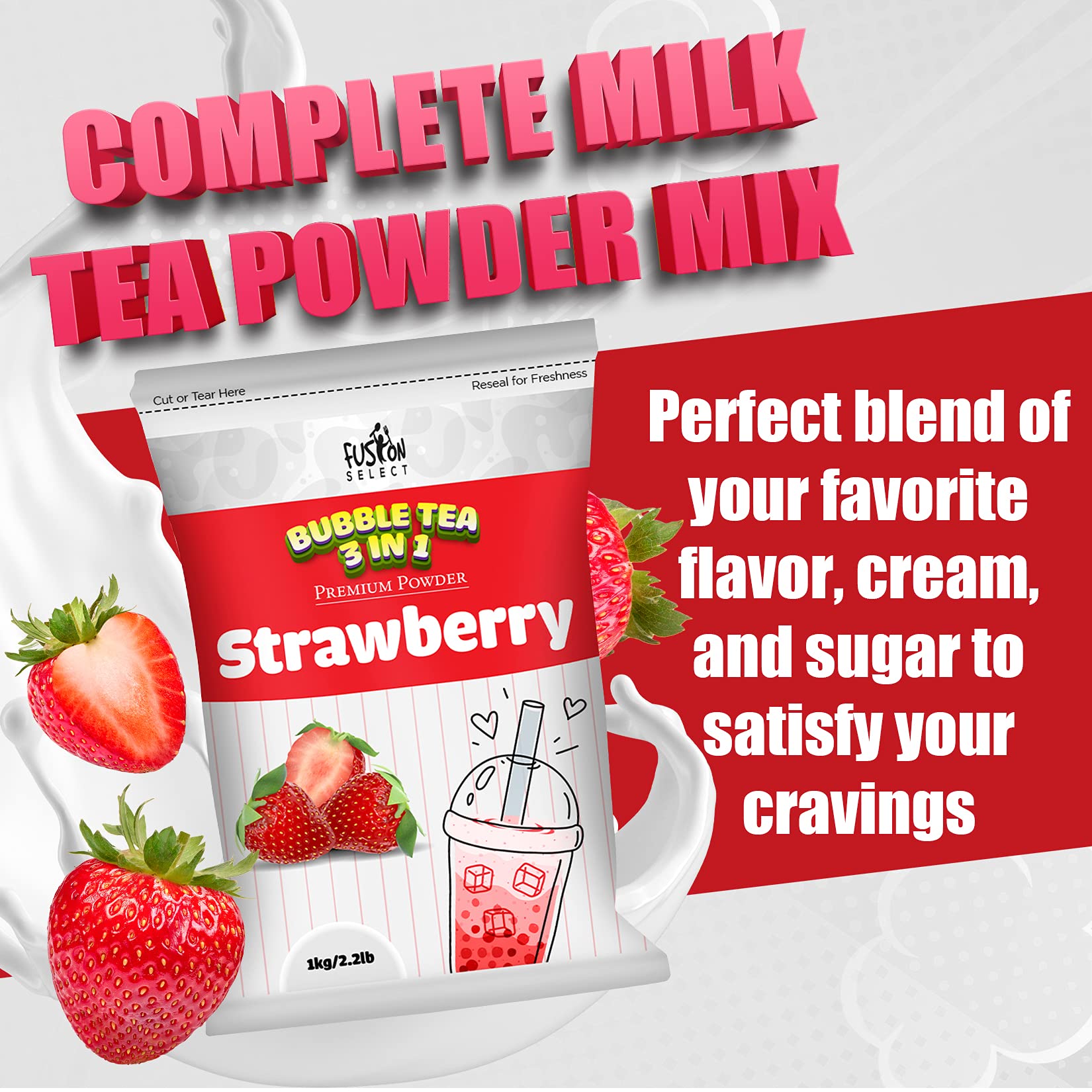 Fusion Select Honeydew hot tea powder dissolves easily for warm beverages.