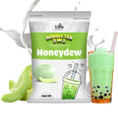 Fusion Select Honeydew tea powder 2.2lb bag enables quick, ready-to-mix beverages.