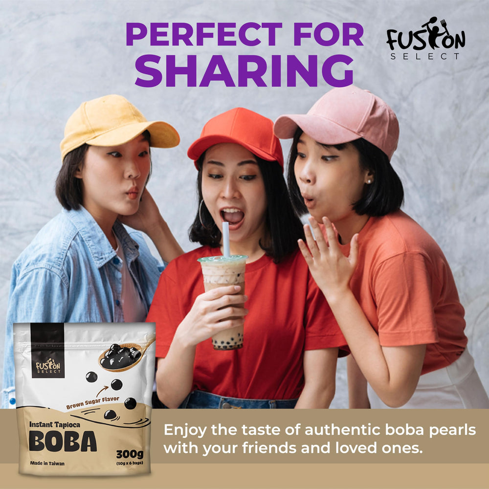 Fusion Select Instant Boba pearls ideal for home bubble tea preparation.