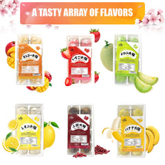 Fusion Select banana daifuku sliced shows chewy mochi and fruit filling