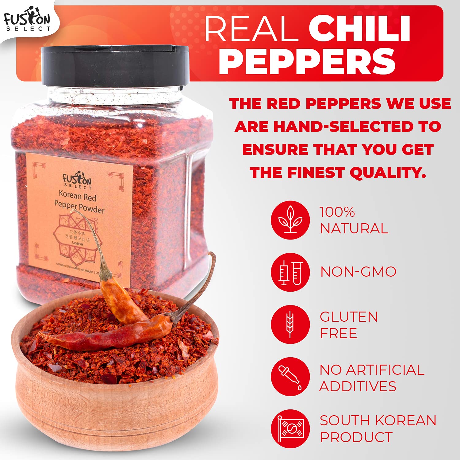 Fusion Select Korean spice label on shelf emphasizes gluten-free ingredients and flavor potential
