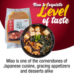 Fusion Select Organic Red Miso Paste bowl of miso soup delivers comforting flavor.