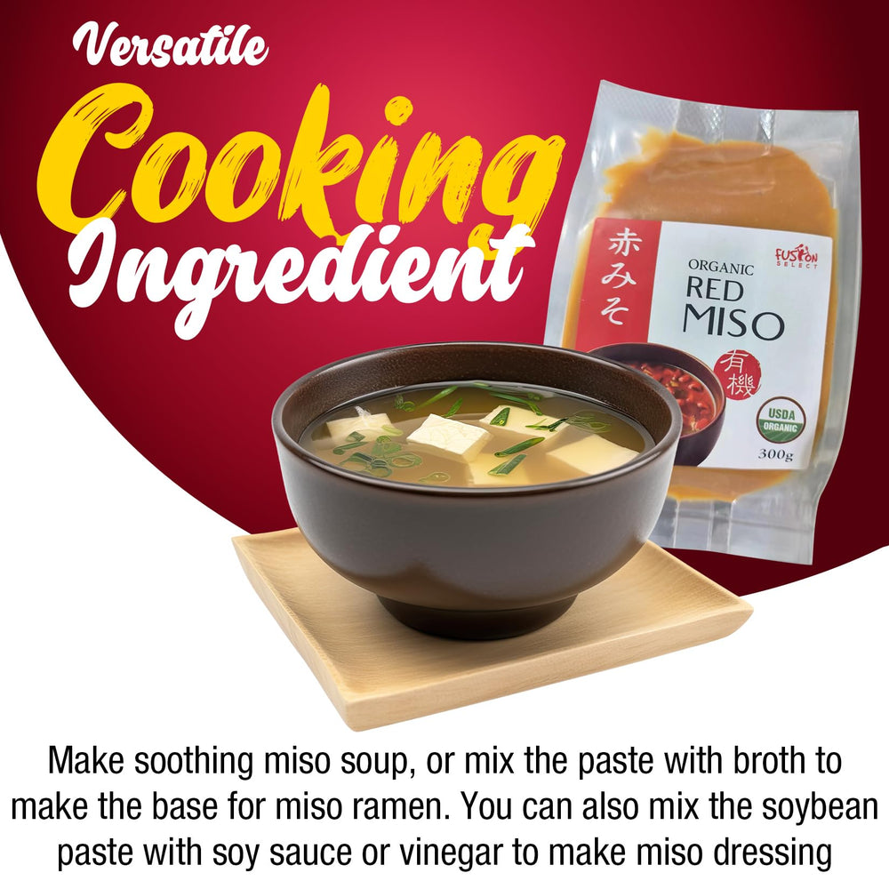 Fusion Select Organic Red Miso Paste fermentation close-up reveals depth and texture.