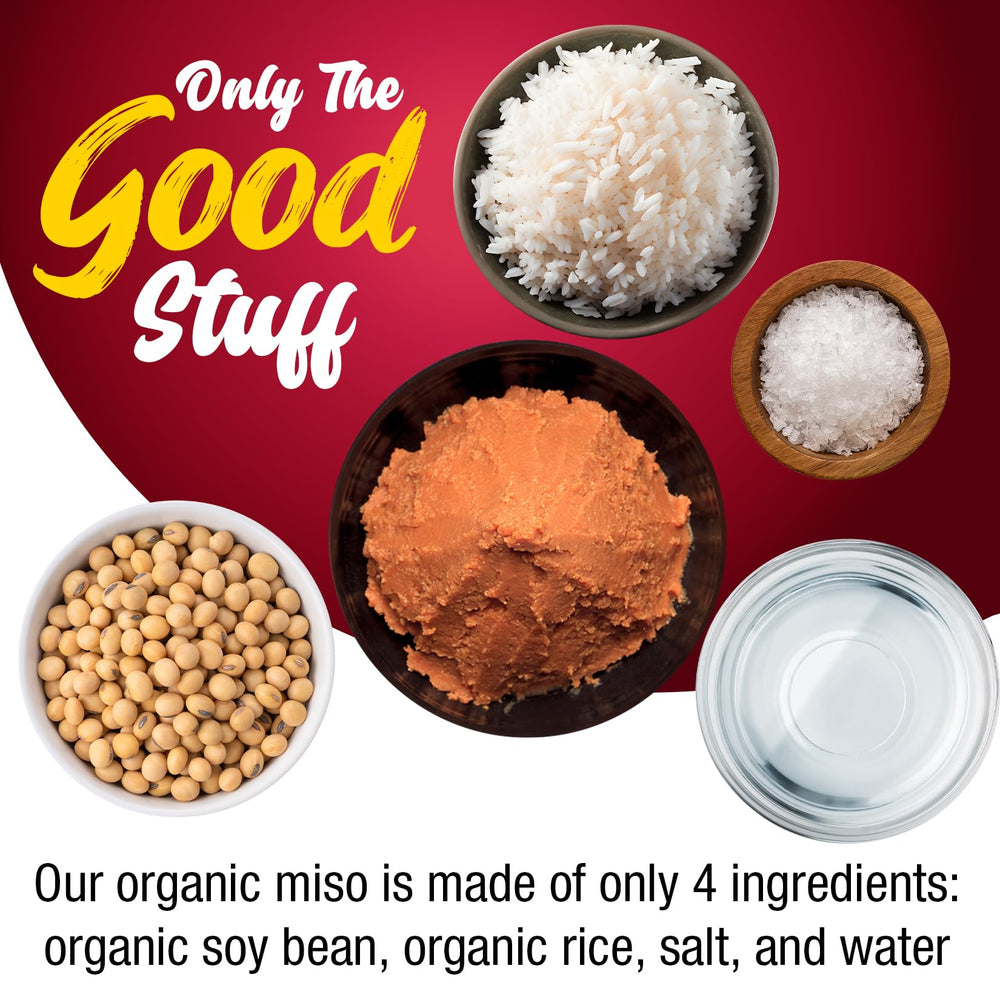 Fusion Select Organic Red Miso Paste enhances ramen broth with rich umami.