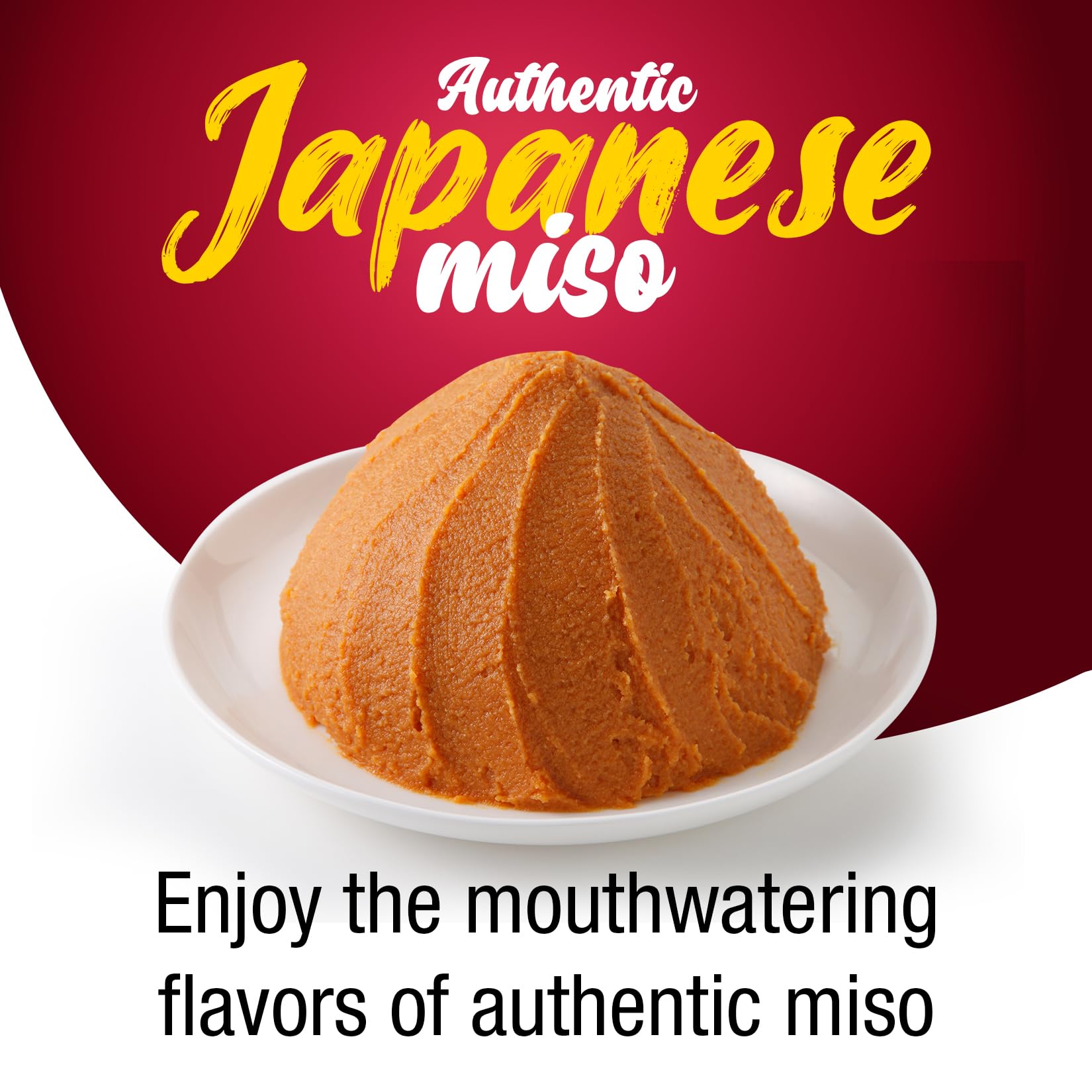 Fusion Select Organic Red Miso Paste spoonful enhances dressings with savory depth.