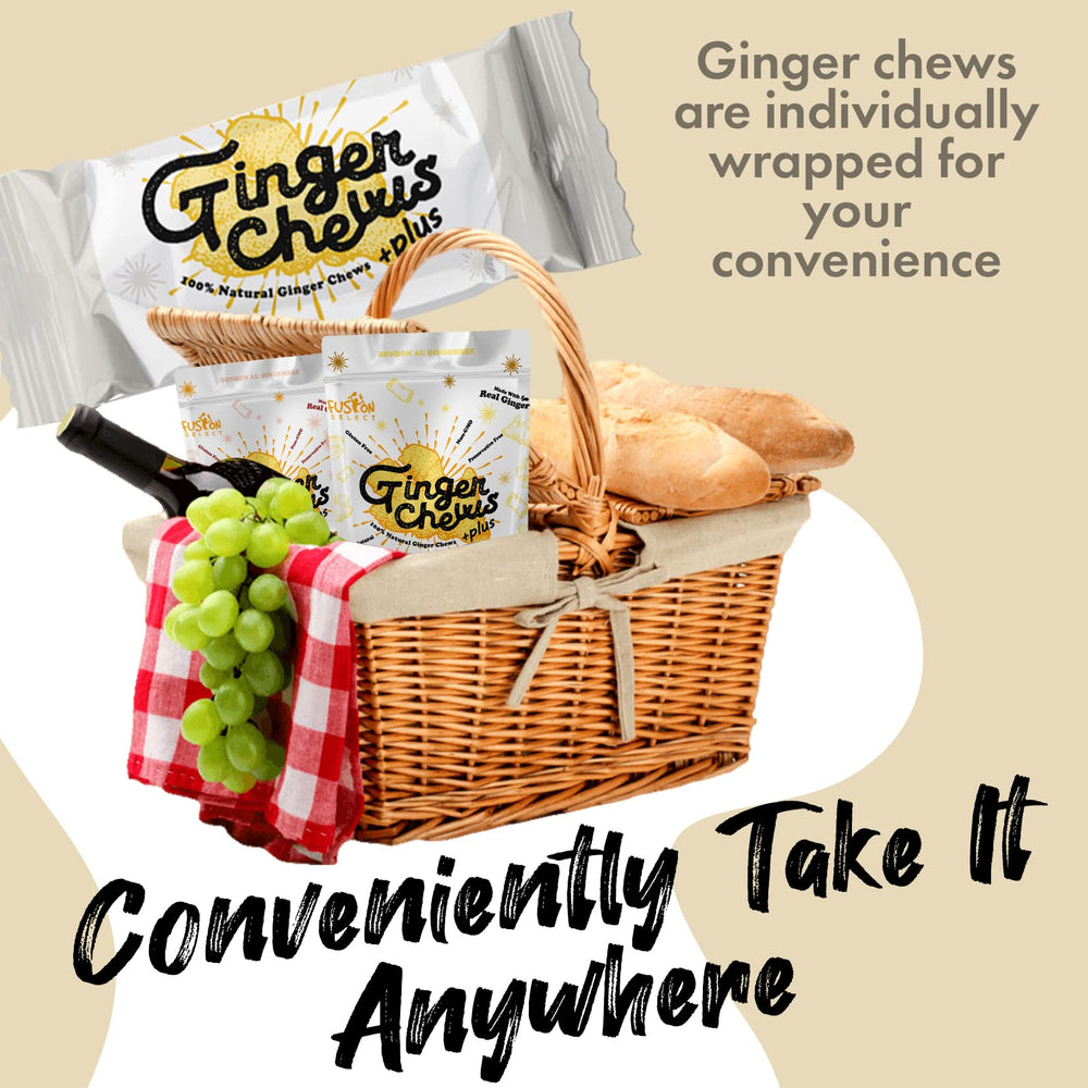 Fusion Select Original Ginger Chews ready-to-serve, perfect on-the-go snack