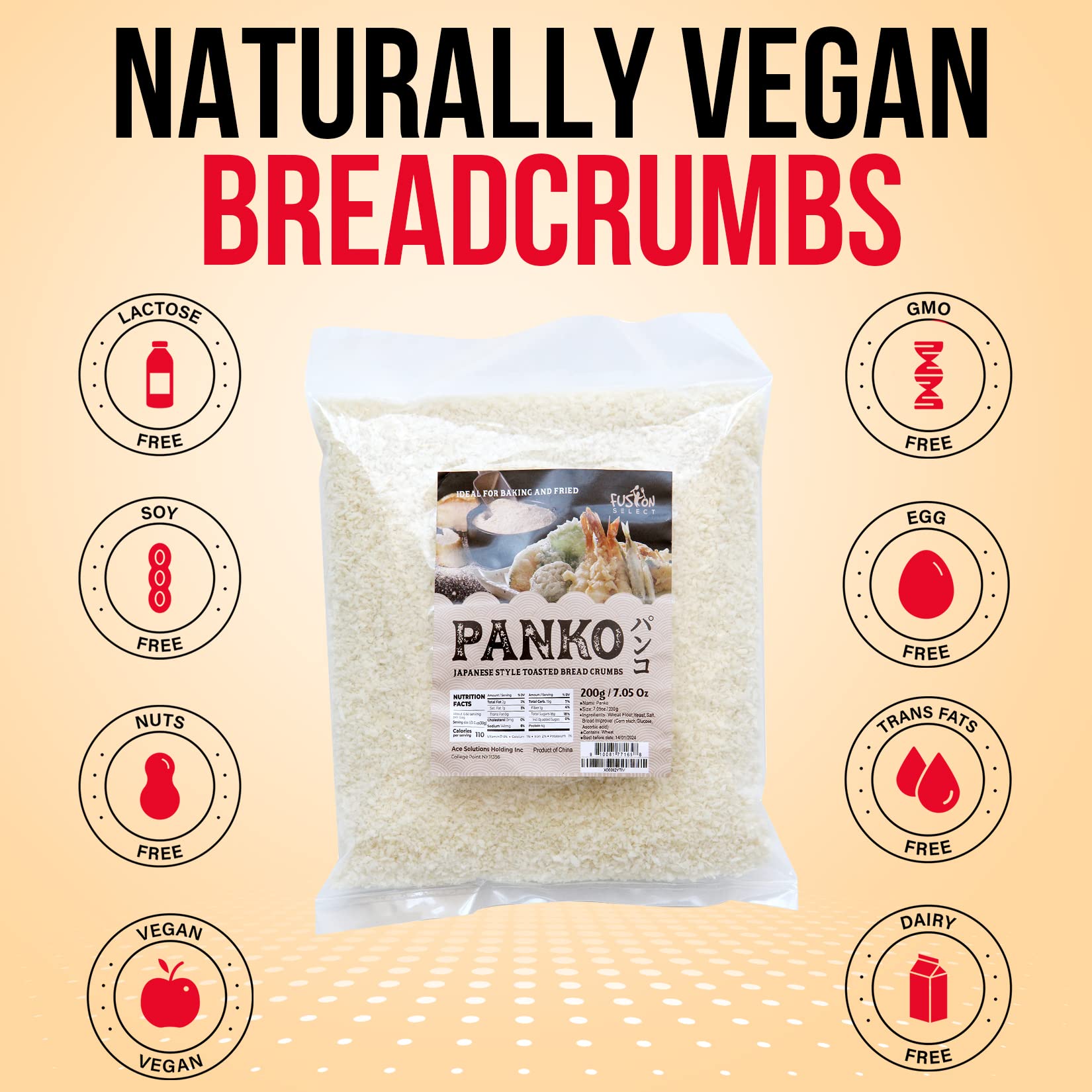 Fusion Select Panko Breadcrumbs perfect topping for baked pasta dishes.