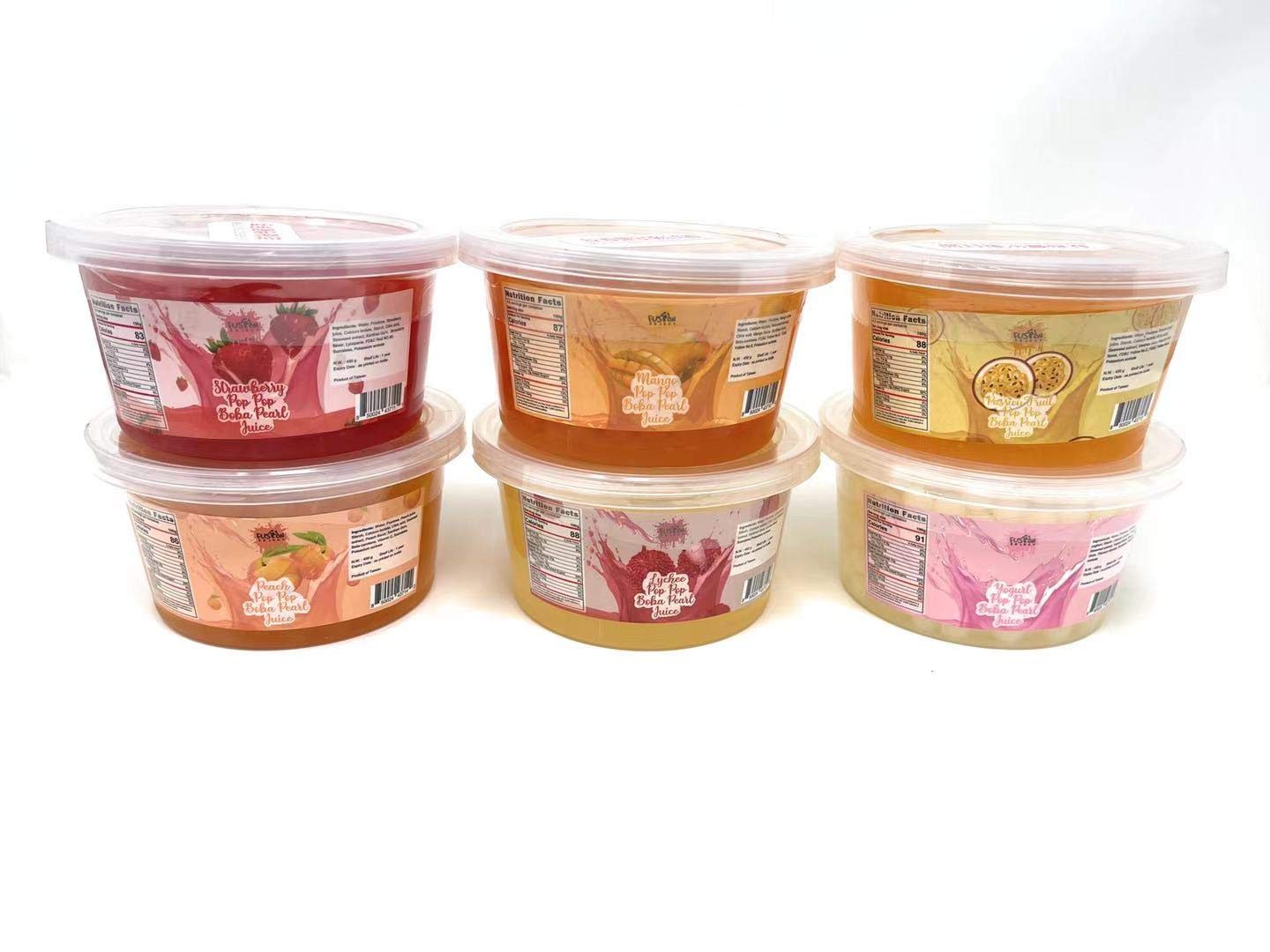 Fusion Select popping bobaz pearls close-up reveals juicy bursts that enhance beverages.