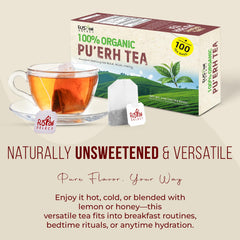 Box of Fusion Select Pu'erh tea bags for daily rituals.
