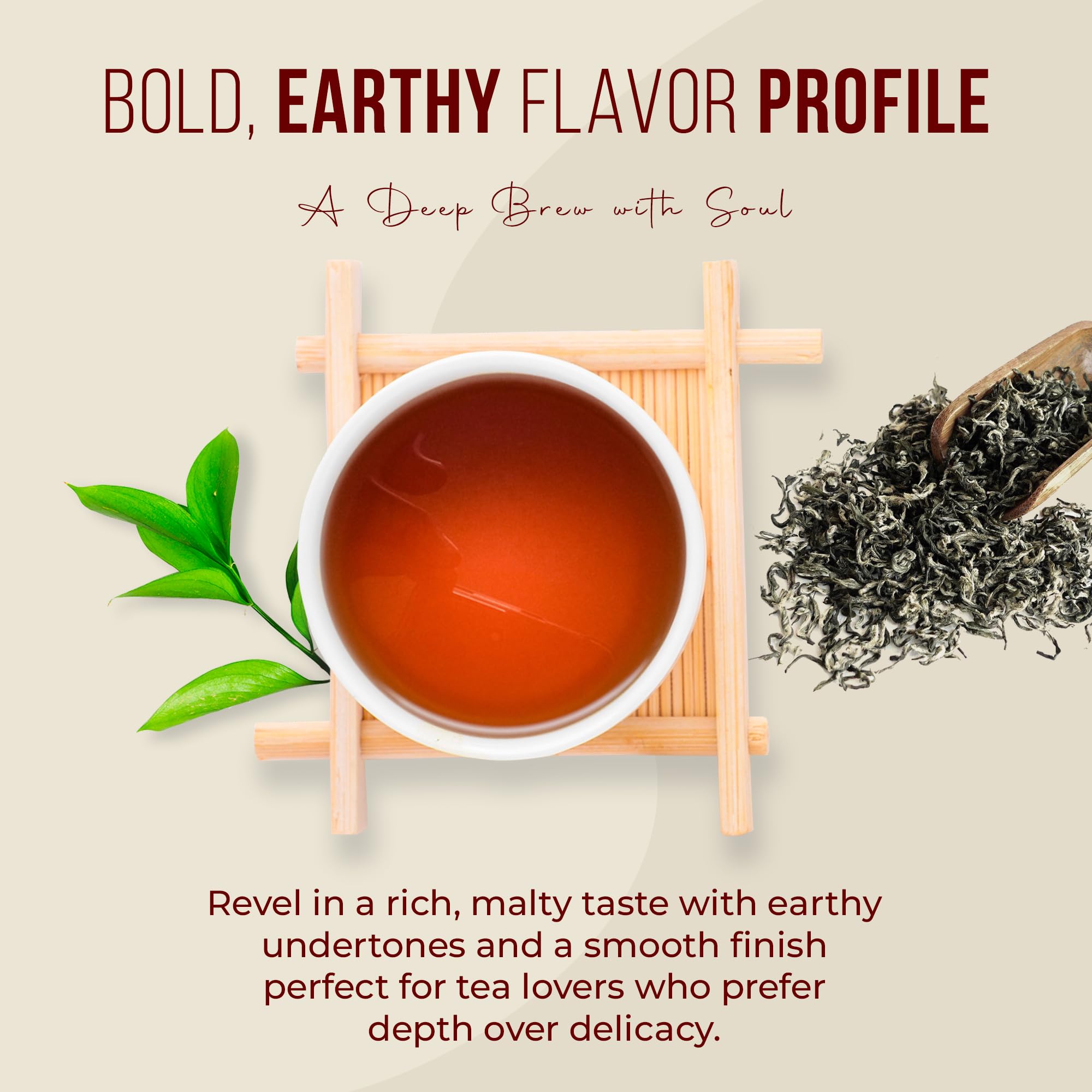 Pouring hot water over Pu'erh for a rich aroma.