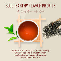 Pouring hot water over Pu'erh for a rich aroma.