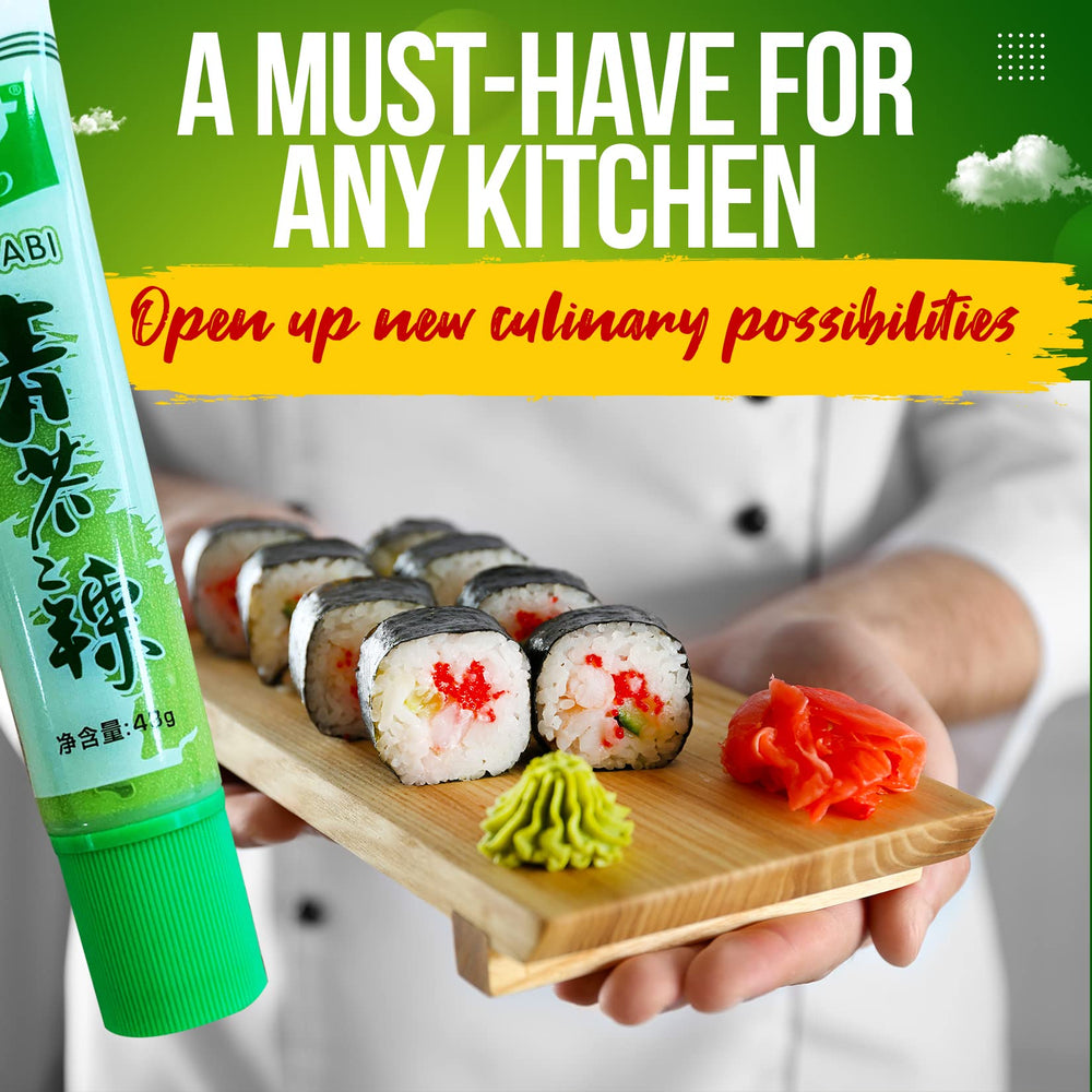 Fusion Select Real Wasabi Tube cap-open close-up: easy squeeze for precise portions.