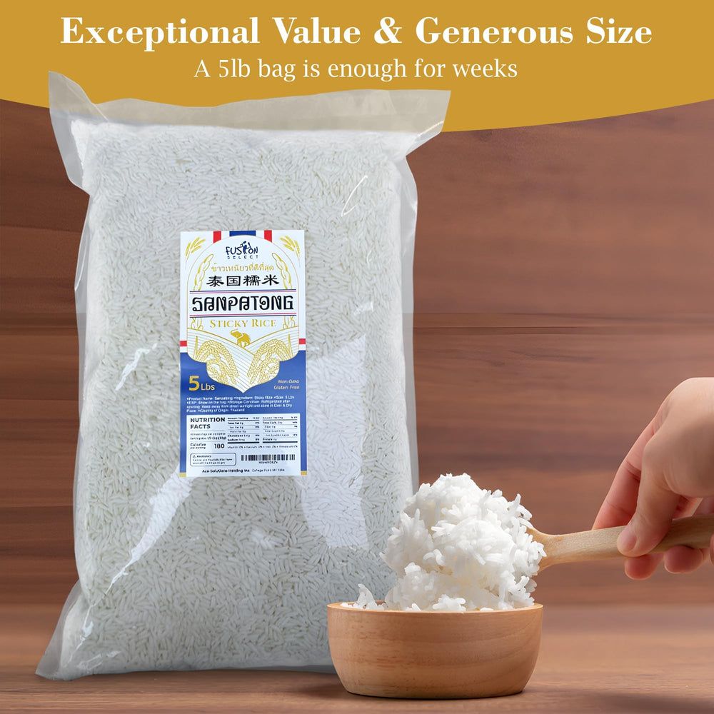 Fusion Select Sanpatong bulk bag on kitchen shelf supports weekly meal prep.