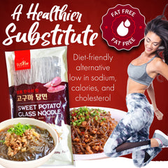 Fusion Select stir-fry glass noodles in a pan show quick-cook texture.