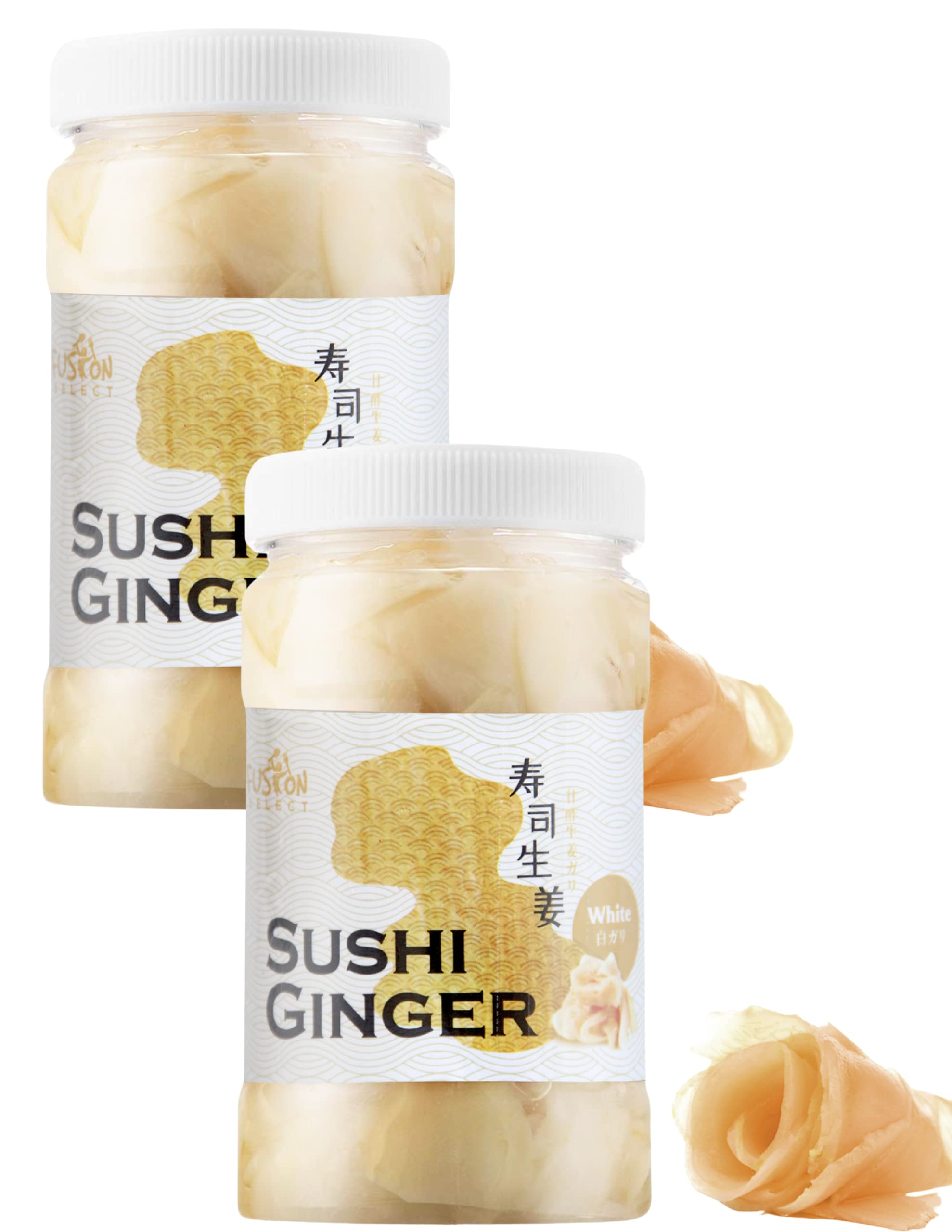 Fusion Select sushi ginger natural sliced gari two-pack enhances sashimi flavor