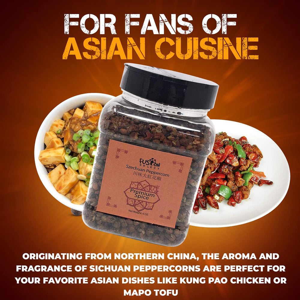 Fusion Select Szechuan peppercorns close-up of whole peppers for Mapo tofu