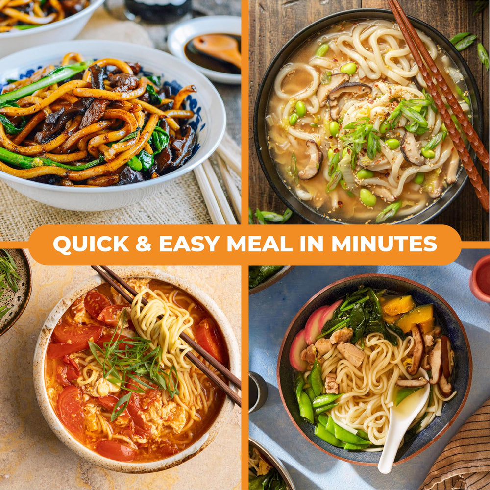 Fusion Select udon hot pot setup for cozy sharing.