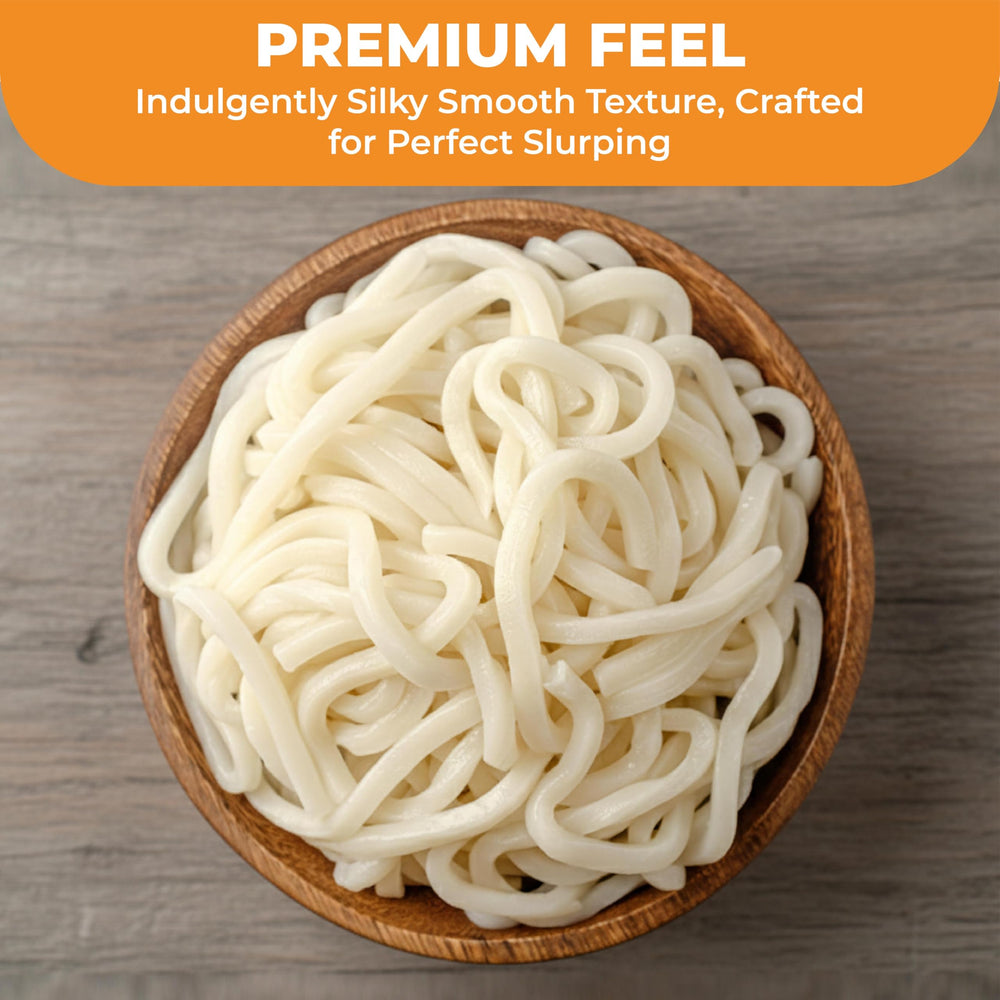 Fusion Select udon shelf-stable pantry display for quick meals.