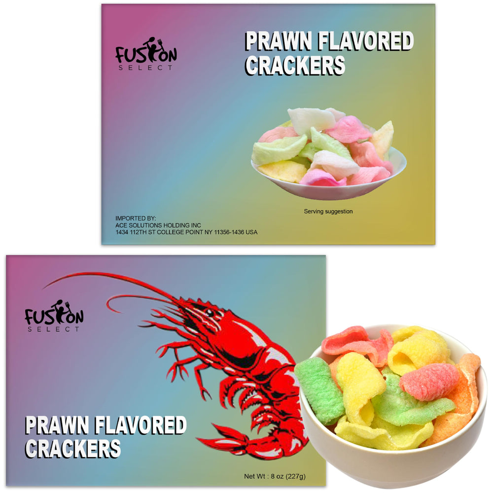 Fusion Select uncooked prawn crackers multi-colored in a bowl for quick party snacking