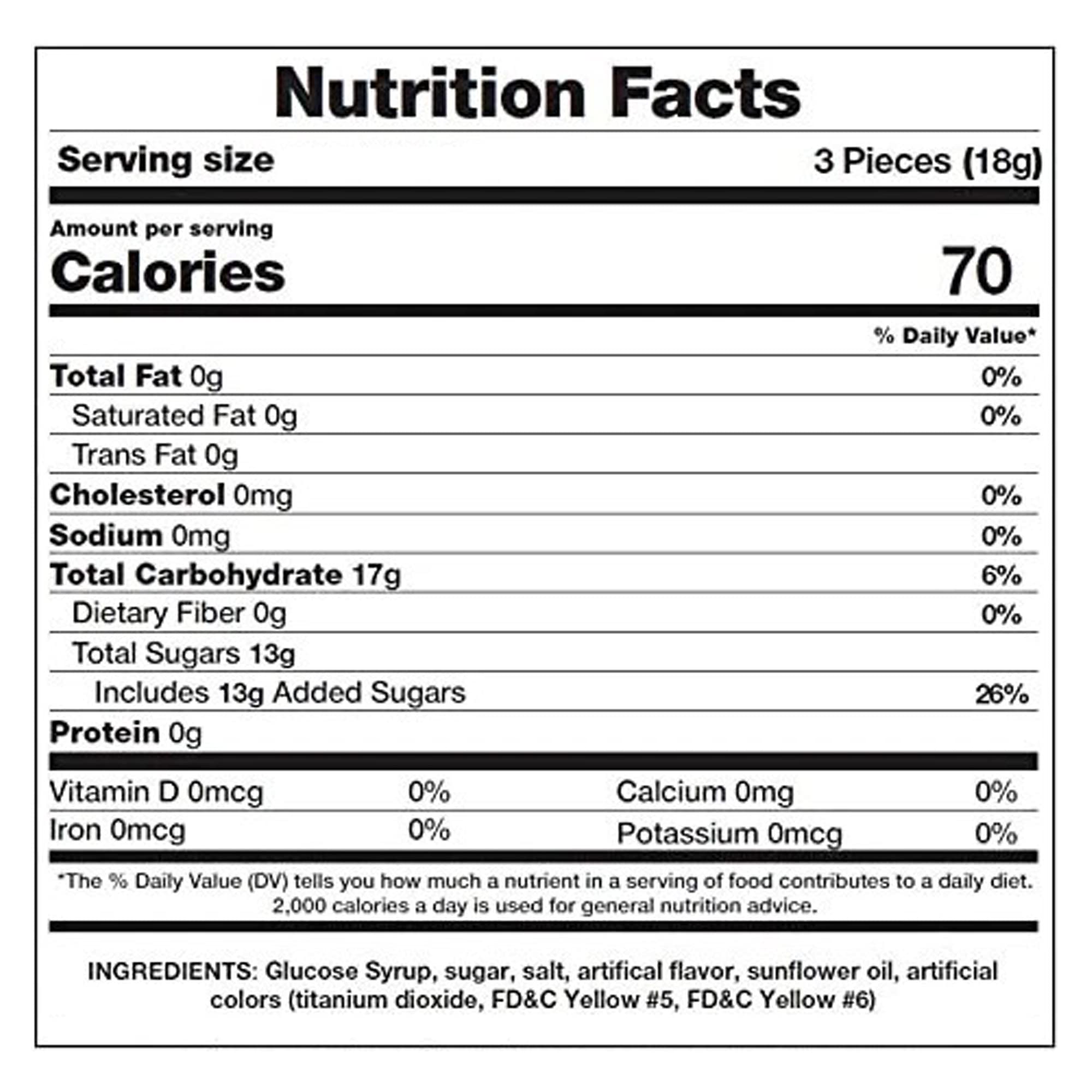 Fusion Sweets Butterscotch discs are individually wrapped for on-the-go snacking.