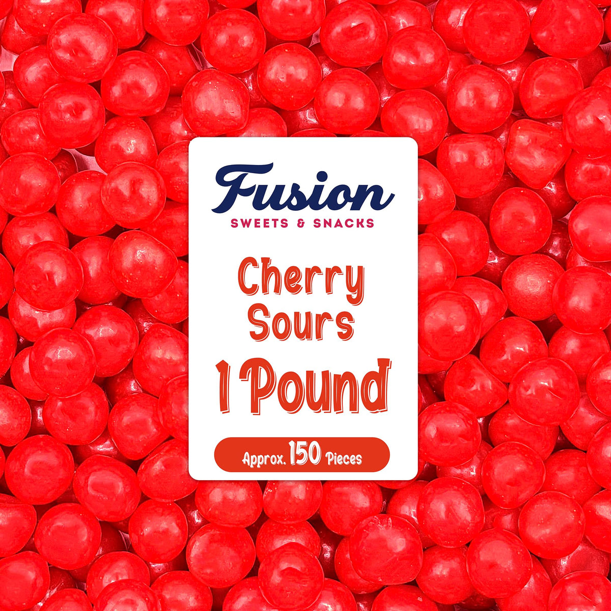 Fusion Sweets and Snacks cherry sours bag for bold flavor on the go.