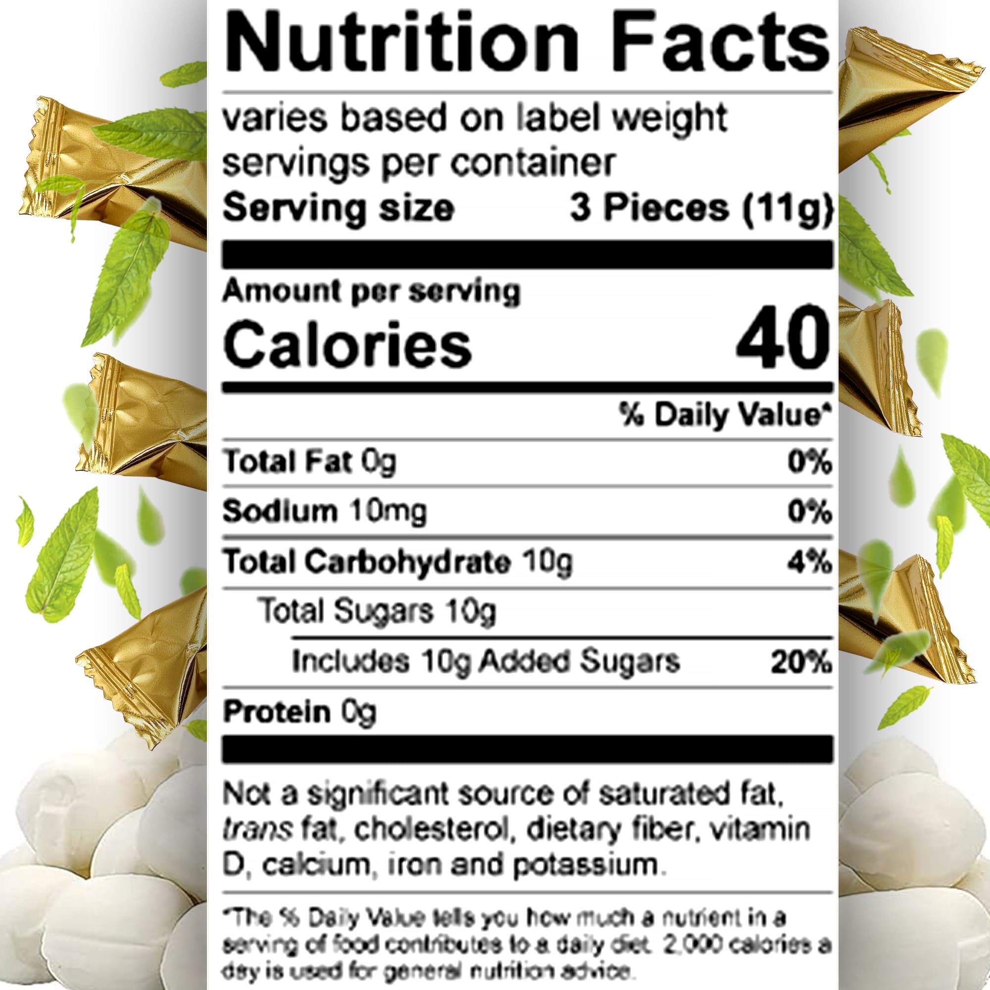 Fusion Sweets And Snacks individually wrapped gold-foil buttermints for freshness