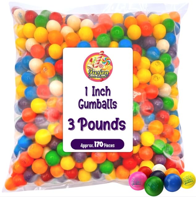 Fusion Sweets And Snacks gumballs arranged for vending machine usage